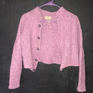 Pink Wool Cropped Sweater